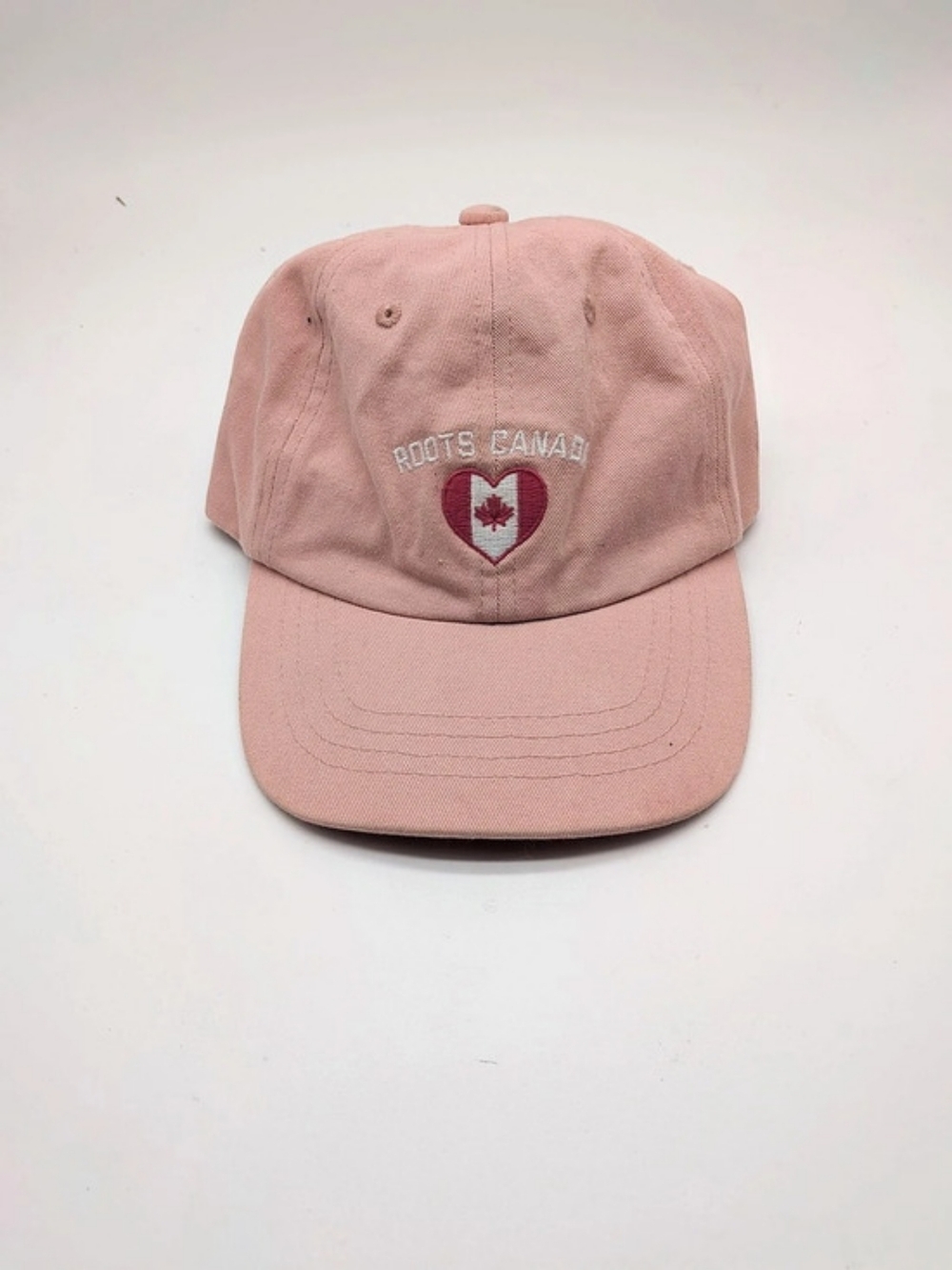 Roots Kids Pink Canadian Flag Heart Baseball Cap, 3-5 Years